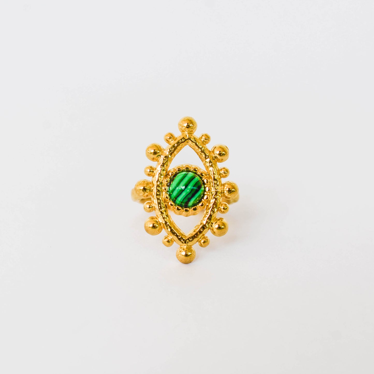 Anillo Ojo Turco Verde