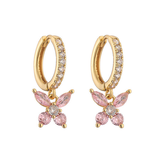 Aretes Pink Butterfly