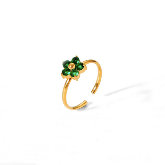 Anillo Green Flower