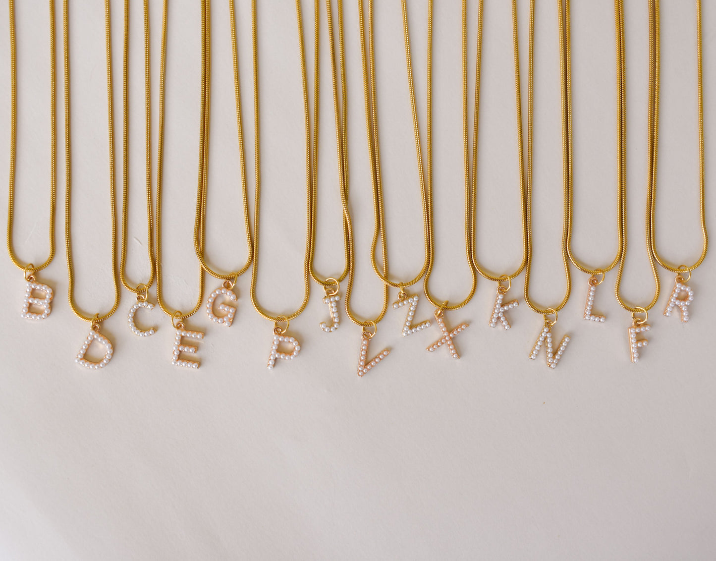 Pearl Initial Necklace