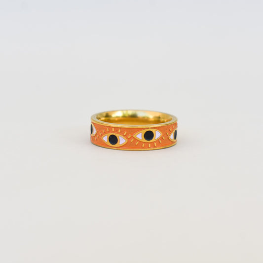 Anillo ojo truco naranja